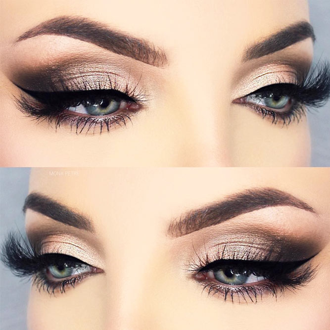 cat eye makeup for brown eyes