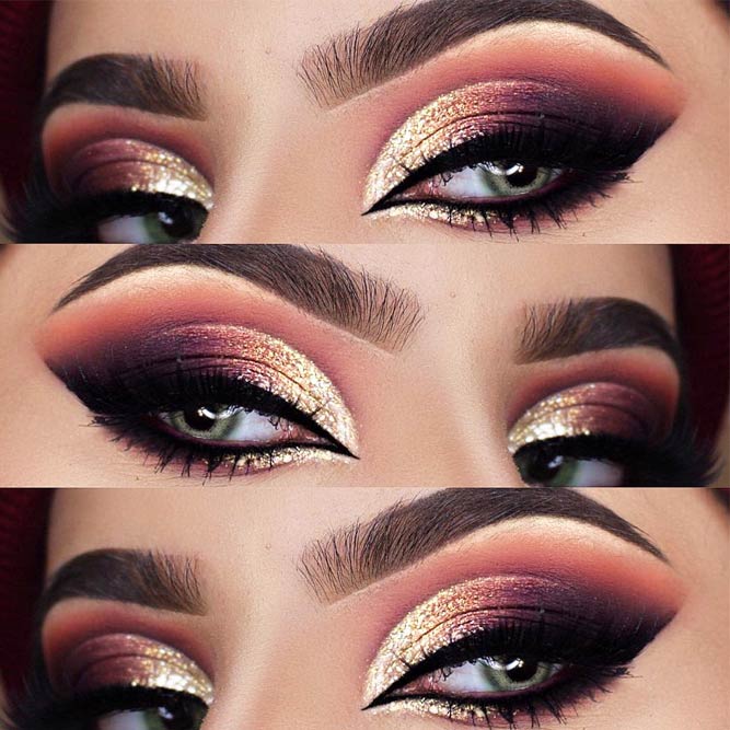 65 Pretty Eye Makeup Looks : tortoiseshell eye makeup look