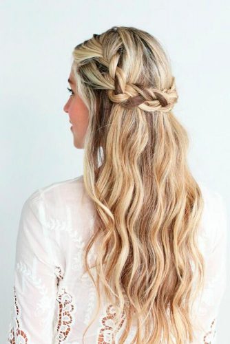 Braided Crown Prom Hairstyles For Long Hair picture 1