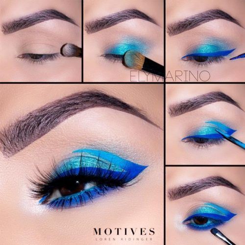 Blue Eyeliner For Eyes Makeup #blueeyeliner