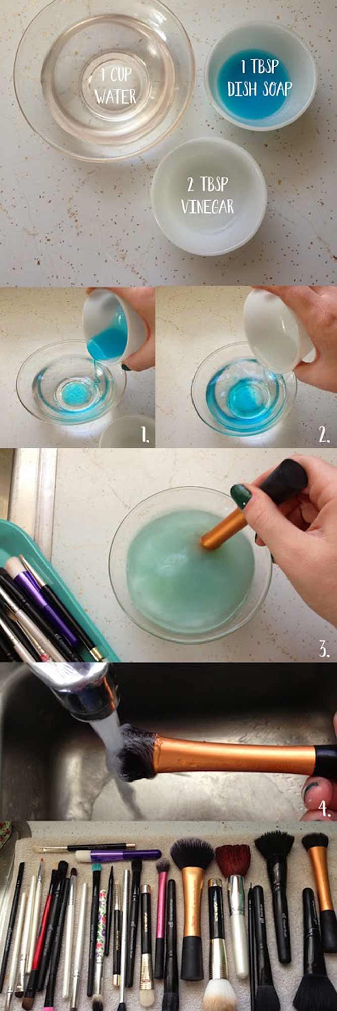 How to Clean Makeup Brushes Easily at Home