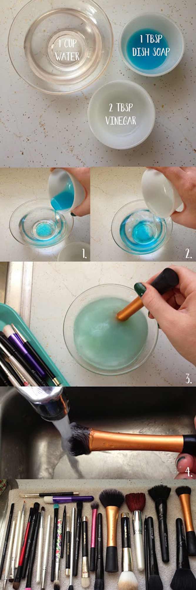 How I Clean My Brushes With Dawn │ DIY Makeup Brush Cleaner - Instructables