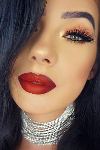 Ombre Lips with Red Lipstick picture 2