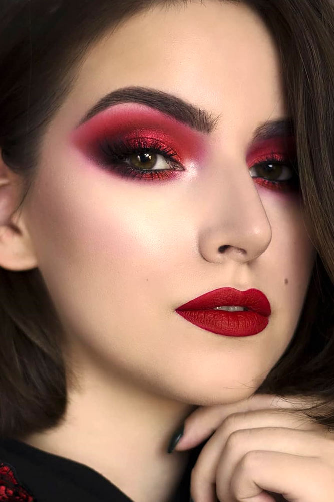 48 Red Lipstick Looks Get Ready For A New Kind Of Magic 5616