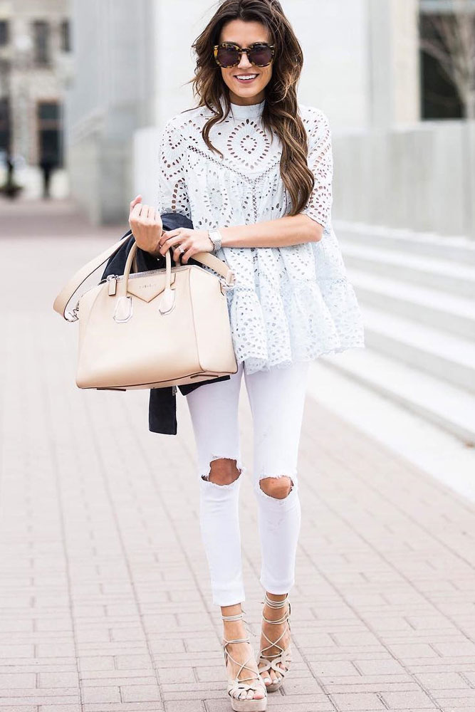 All White Outfits with Skinny Jeans picture 4