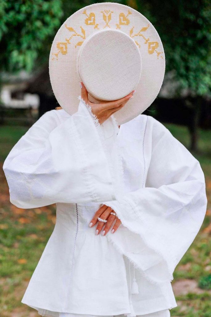 All White Outfits Fresh Look Shirt Hat Golden Pattern 683x1024 