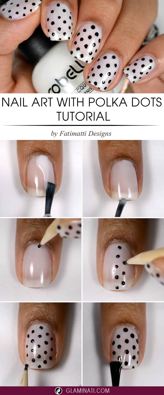 Nail Art with Polka Dots 