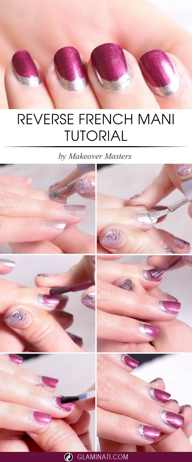 Elegant Reverse French Mani