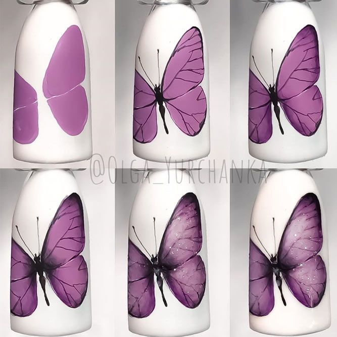 Butterfly Nails Art Tutorial #butterflyart