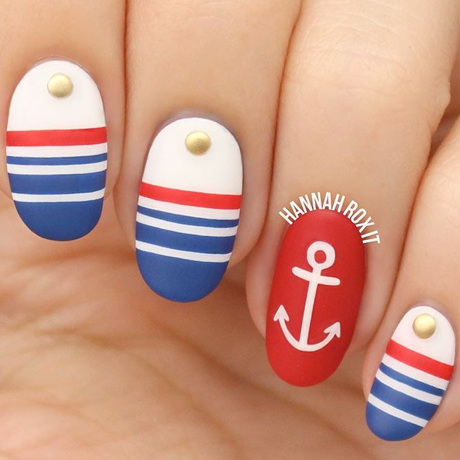 Sea Themes For Spring Nails #mattenails #springbreaknails