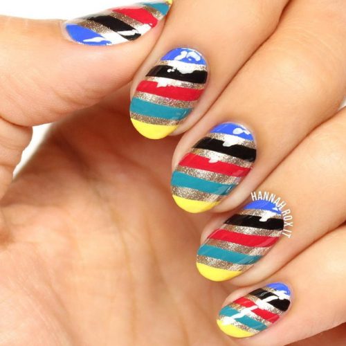 Striped Nail Art