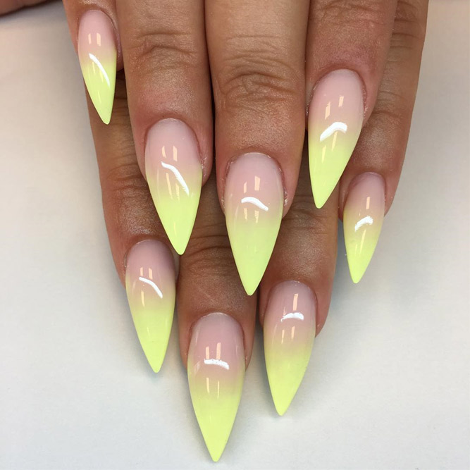 Pearl Mani with Neon Tips