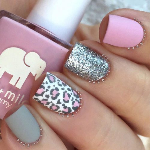 Matte Leopard Nails