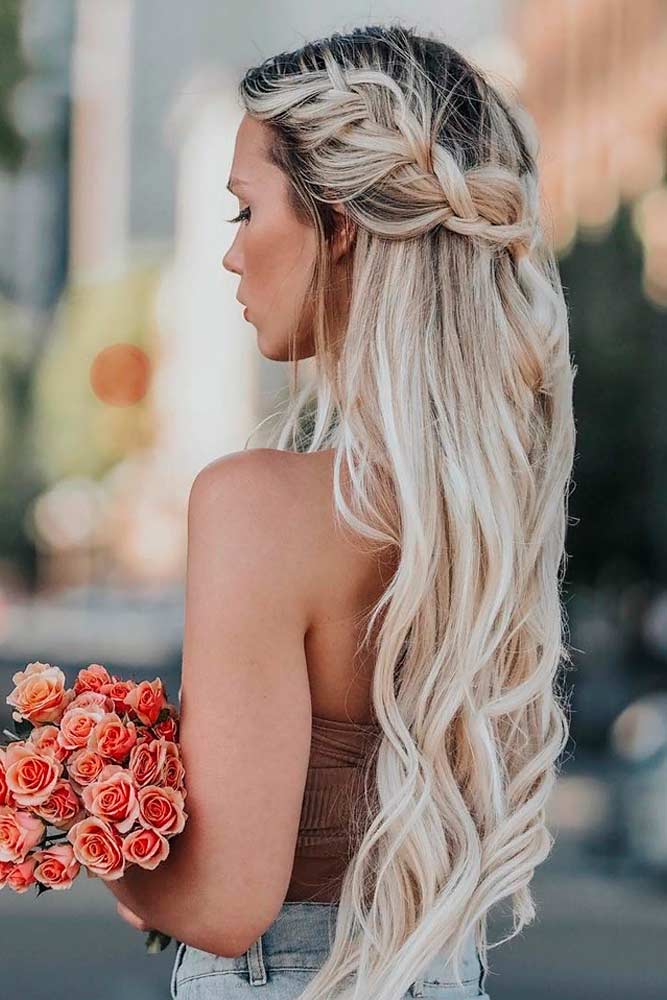 So Stylish And So Trendy Blonde Half-Up Hairstyles #halfup #ombrehair