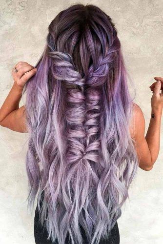 Braided Purple Hairstyle #braidedhair #purplehair