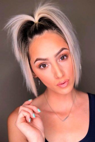 Easy Half-Up For Short Hair #shorthair #simplehairstyles