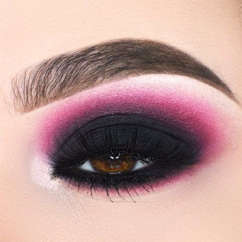 Black And Burgundy Matte Smokey Eyes Idea #blackmatte 