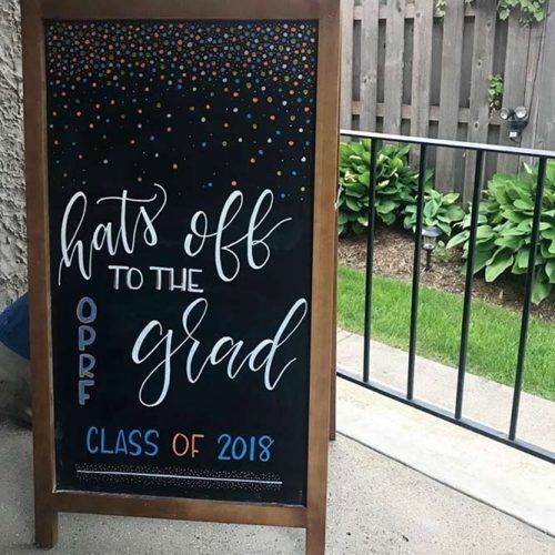 Wooden Chalkboard Design #gradsign