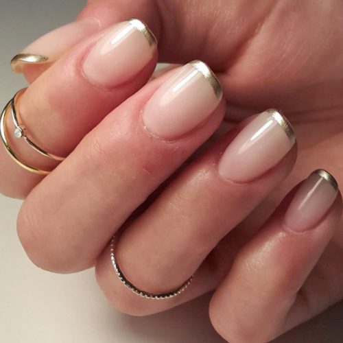 Nude Nail Designs with Glitter picture 6