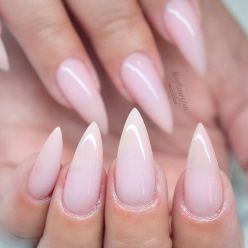 Simple Long Nude Nails #longnails #simplenails