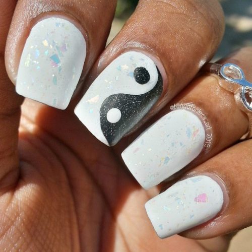 Yin Yang Nail Design