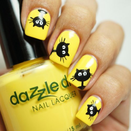 Cool Cat Nail Design