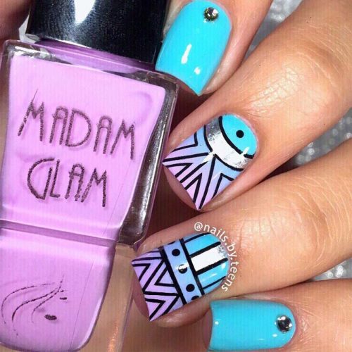 Totally Tribal Nail Ideas for Short Nails
