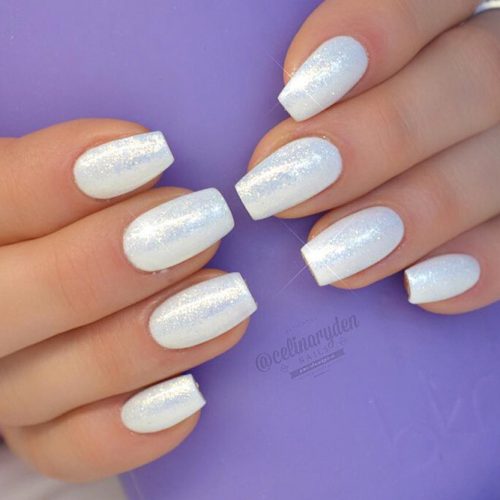 Pearly White Nail Design