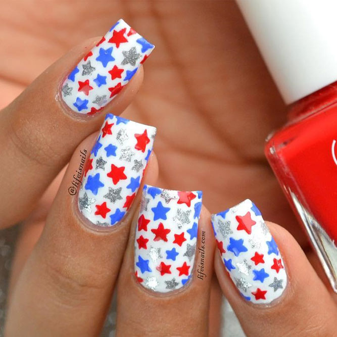 Red White and Blue Beautiful Nail Designs picture 4