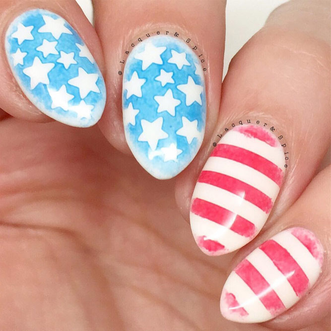 Red White and Blue Beautiful Nail Designs picture 5