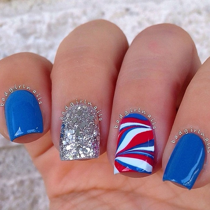 Red, White and Blue Holiday Nail Designs picture 3