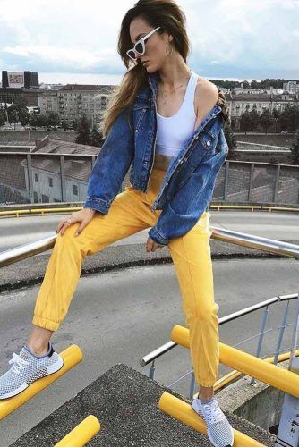 Adidas pants best sale and jean jacket