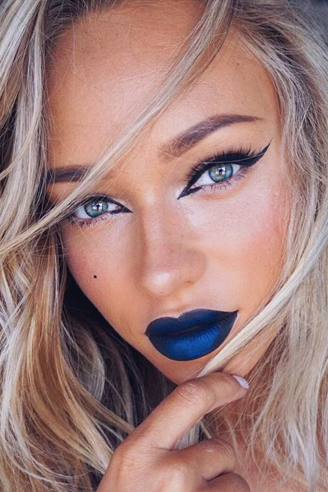 42 Blue Lipstick Shades We Re Falling For This Season