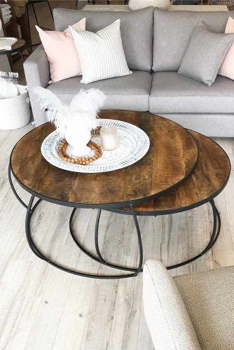 Wooden Modern Coffee Table #roundtable