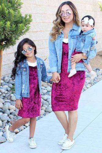 Mommy and best sale me jean dress