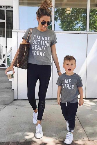 Cute mom and on sale son matching outfits