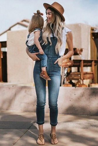 mommy and me denim outfits