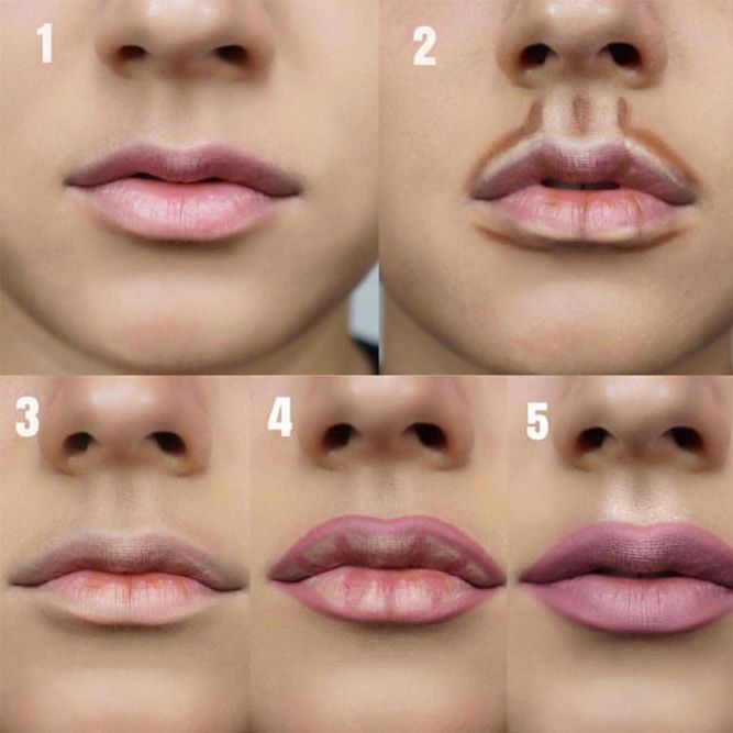 Step By Step Lips Makeup #lipstutorial #lipscontouring