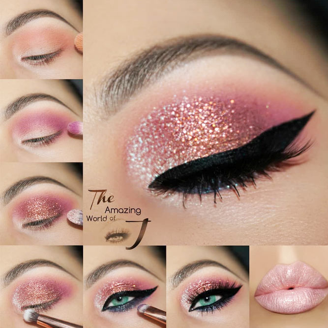 Glitter makeup ideas & tutorials