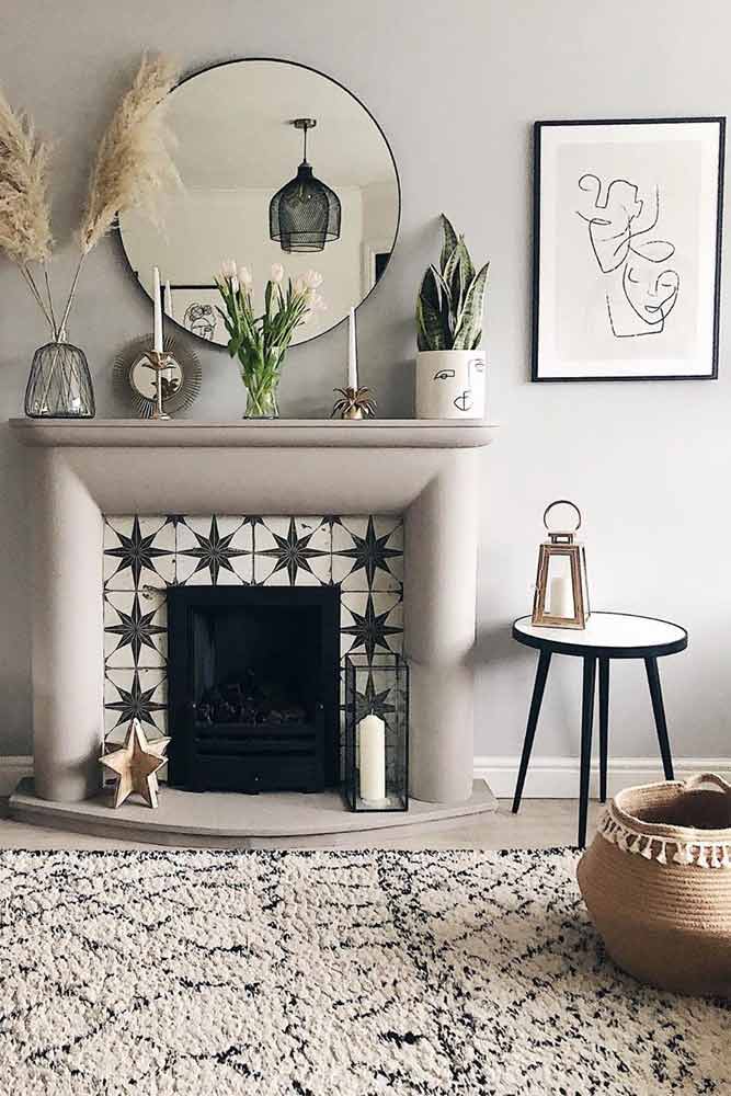 Fireplace Decor In Living Room #fireplace