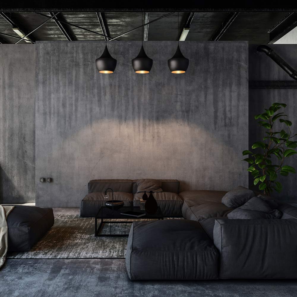 Dark Themed Living Room Decor