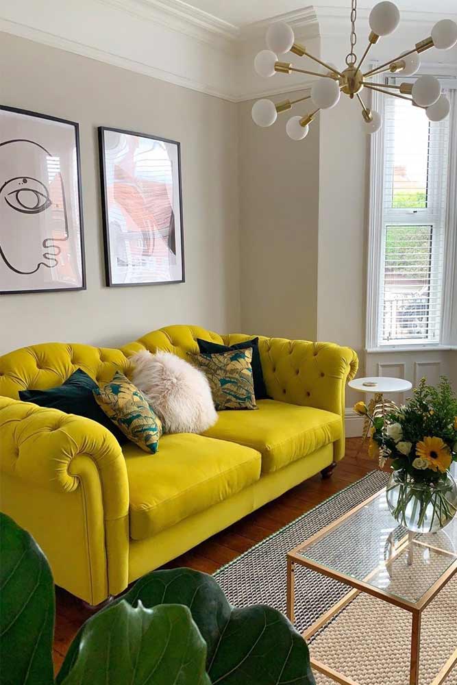 What Should I Put In A Living Room? #yellowsofa