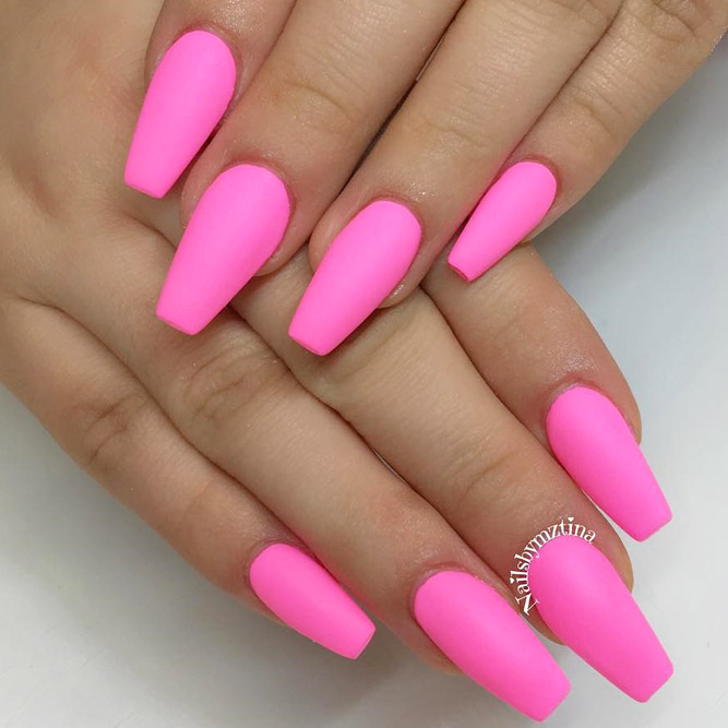 Pink Matte Mani