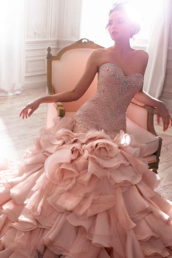 Bohemian Juicy Pink Wedding Dresses