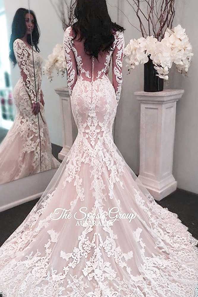 New Wholesale Bride Perspective Long Sleeve Lace Fishtail, 48% OFF