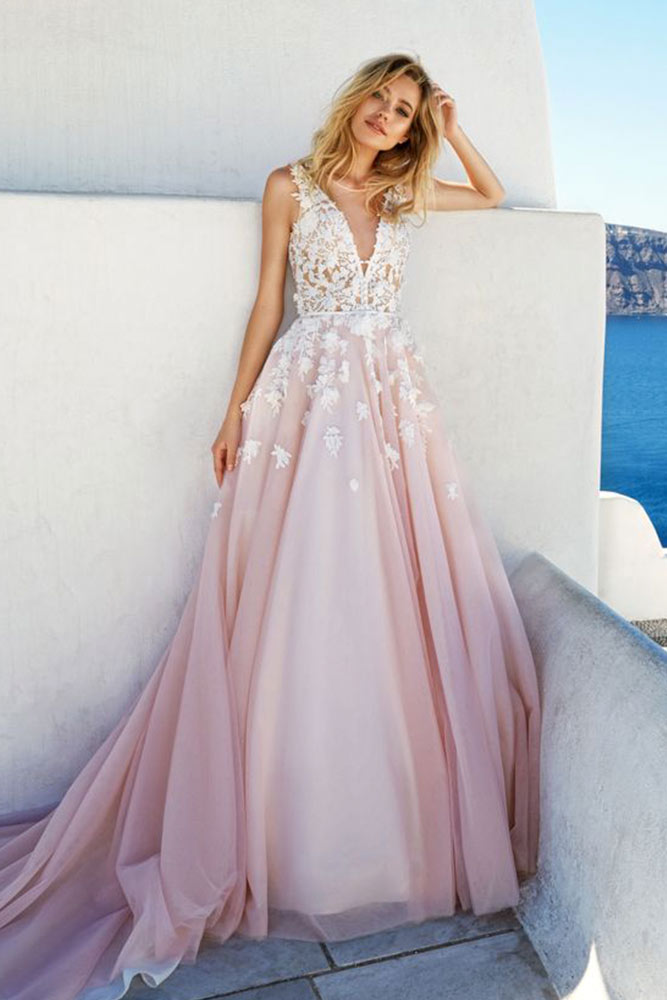 Designer Pink Wedding Dress