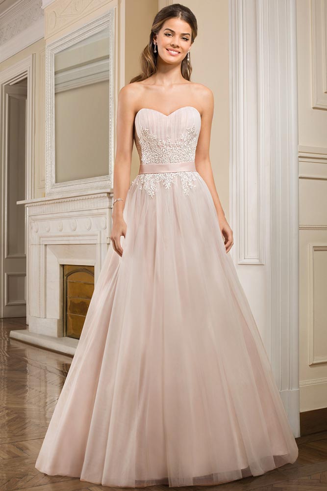 Strapless Pink Wedding Dresses