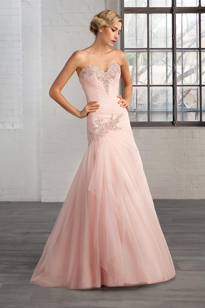 Strapless Pink Wedding Dresses