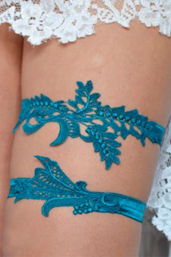 Traditional Blue Wedding Garter Sets picture 2