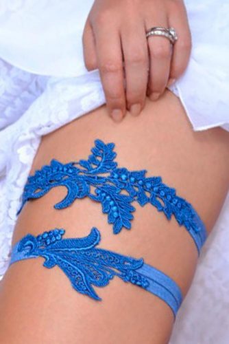 Traditional Blue Wedding Garter Sets picture 6